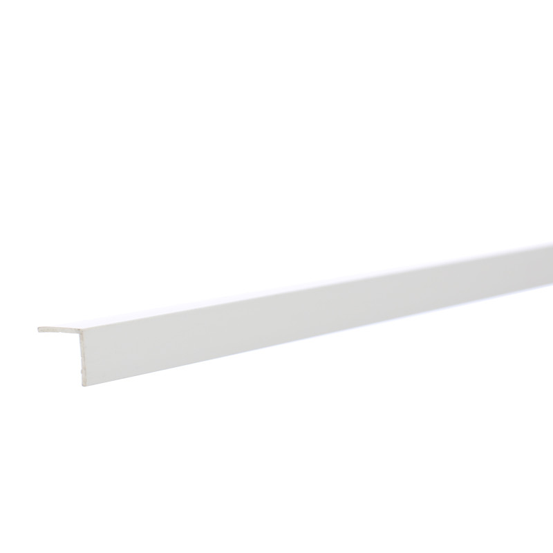 Profil de colt L din PVC, alb, 15 x 15 mm, 2.5 m
