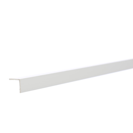 Profil de colt L din PVC, alb, 15 x 15 mm, 2.5 m