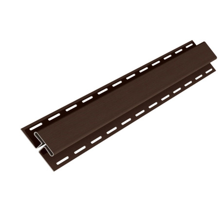 Profil imbinare H Vox SV-18, pentru lambriu exterior, PVC, maro, 3.05 m
