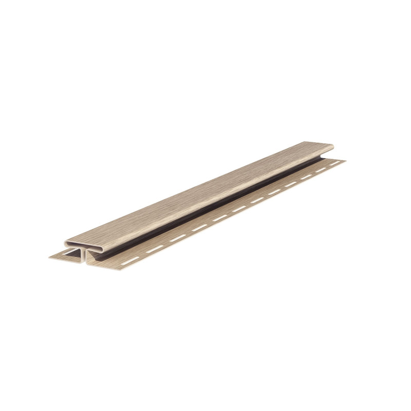 Profil imbinare H Vox SVP-18, pentru lambriu exterior, PVC, stejar natur, 3.05 m