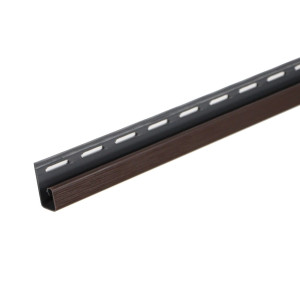 Profil margine J Vox SV-15, pentru lambriu exterior, PVC, maro, 3.05 m
