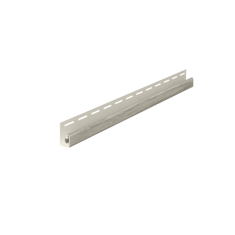 Profil margine J Vox SVP-15 pentru lambriu exterior, PVC, stejar gri, 3.05 m