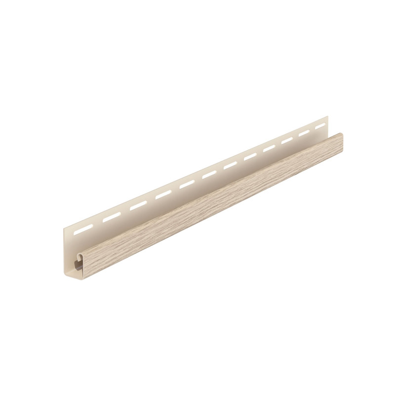 Profil margine J Vox SVP-15 pentru lambriu exterior, PVC, stejar natur, 3.05 m
