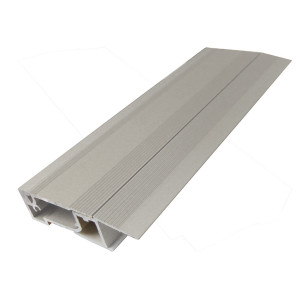 Profil pentru trecere prag, cu sistem clapeta, aluminiu, argintiu, 100 cm