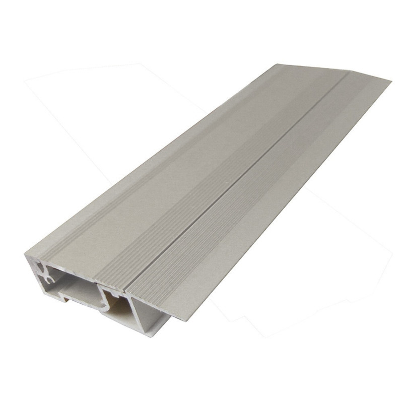 Profil pentru trecere prag, cu sistem clapeta, aluminiu, argintiu, 100 cm