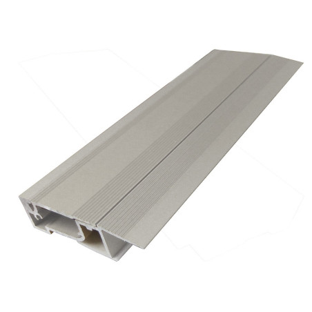 Profil pentru trecere prag, cu sistem clapeta, aluminiu, argintiu, 100 cm
