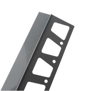 Profil picurator pentru balcon / terasa, Profiline, aluminiu, gri, RAL 7037, 2000 mm