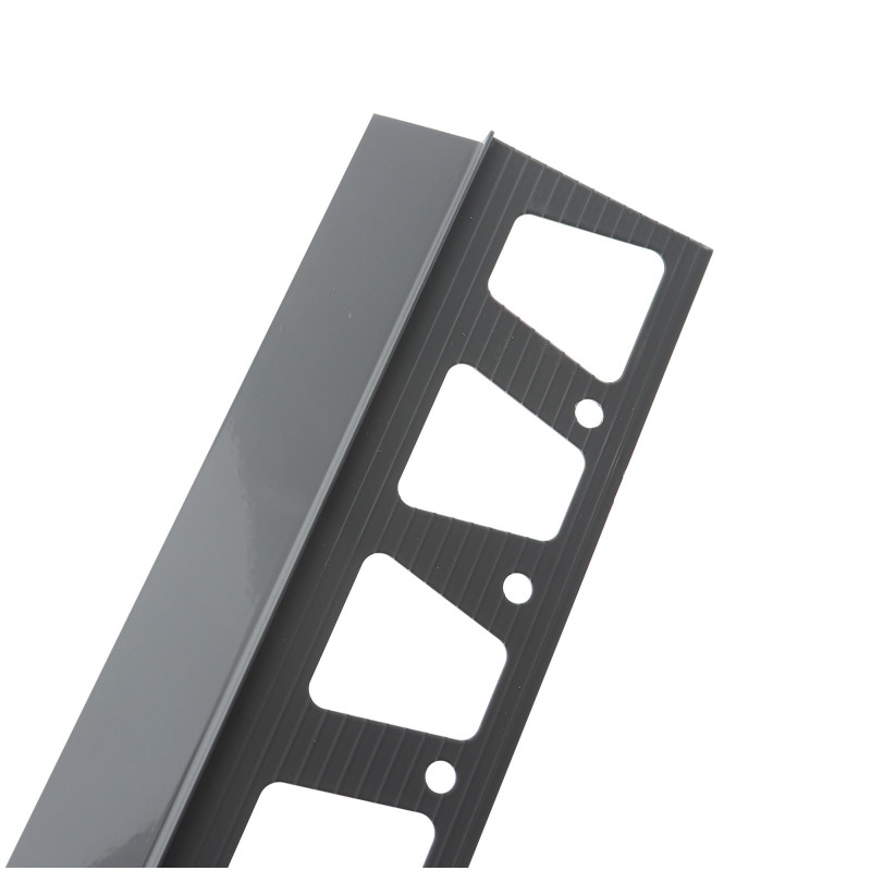 Profil picurator pentru balcon / terasa, Profiline, aluminiu, gri, RAL 7037, 2000 mm