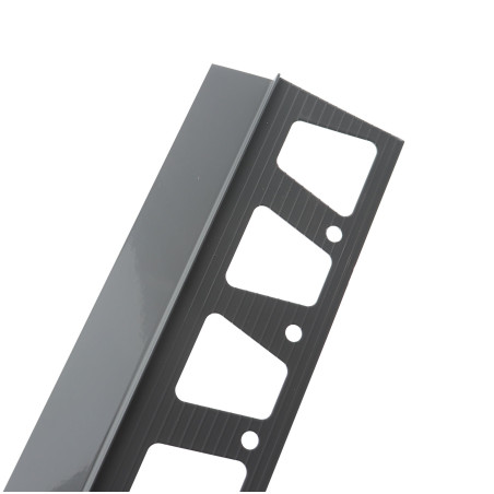 Profil picurator pentru balcon / terasa, Profiline, aluminiu, gri, RAL 7037, 2000 mm