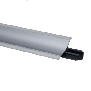Profil PVC inaltator pentru blat bucatarie, Profilplast argintiu, 25 mm, 3 m