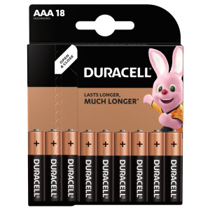 Baterie Duracell Basic, AAA, 1.5V, alcalina, 18 buc