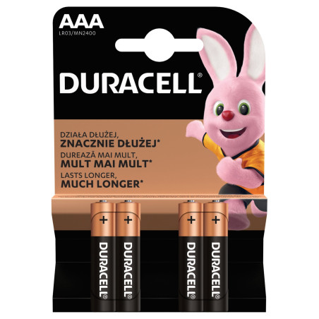 Baterie Duracell Basic, AAA, 1.5V, alcalina, 4 buc
