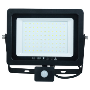 Proiector LED cu senzor de miscare Hoff 75W, lumina rece, IP65
