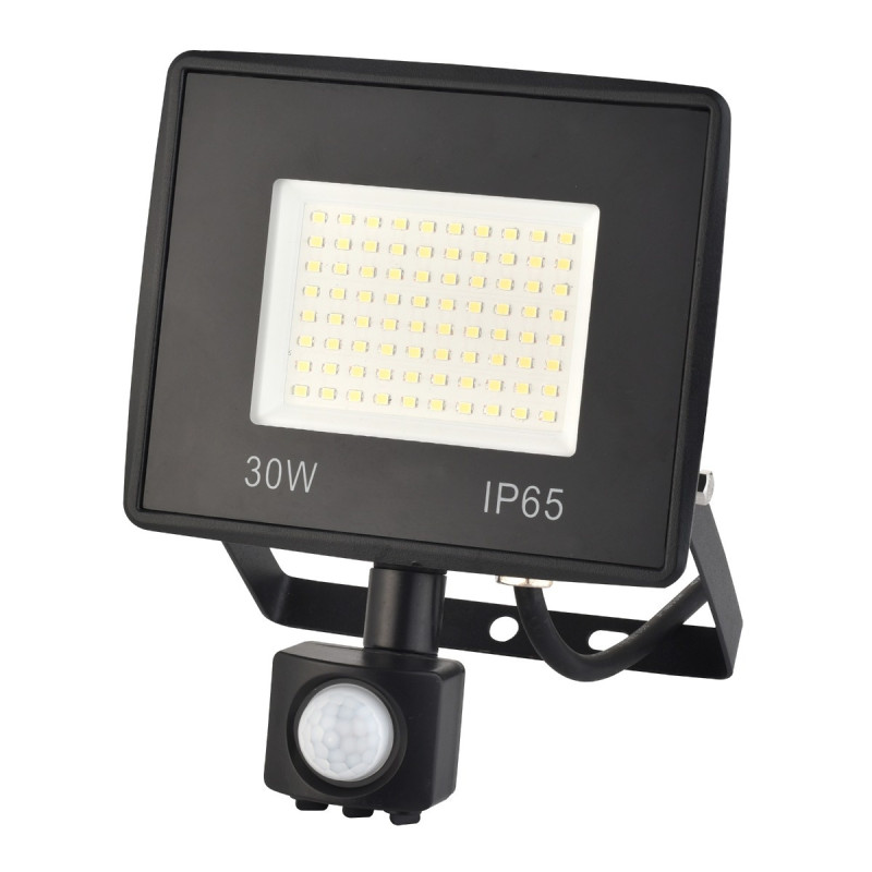 Proiector LED cu senzor de miscare Hoff Noctem Max, 30W, 3900lm, lumina rece 6500K, IP65