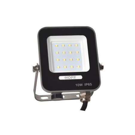 Proiector LED Hoff FLD, 10W, 1000lm, lumina rece 6500K, IP65