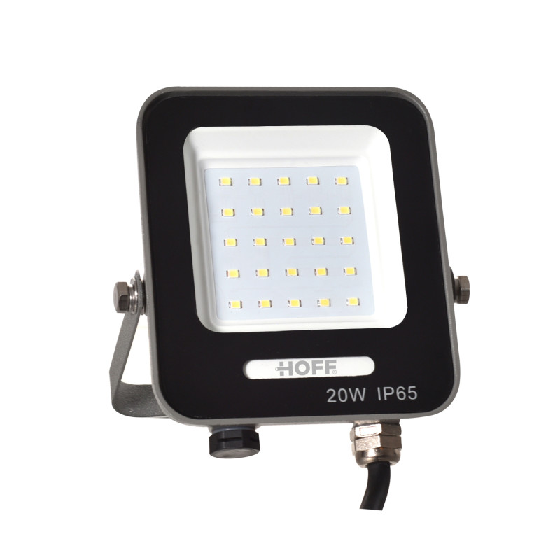 Proiector LED Hoff FLD, 20W, 2000lm, lumina rece 6500K, IP65