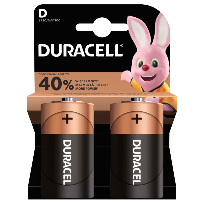 Baterie Duracell Basic, D / LR20, 1.5V, alcalina, 2 buc