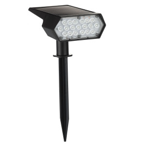 Proiector solar cu LED Hoff, 2 in 1, 0.5W, 100lm, lumina rece, negru, IP44, exterior