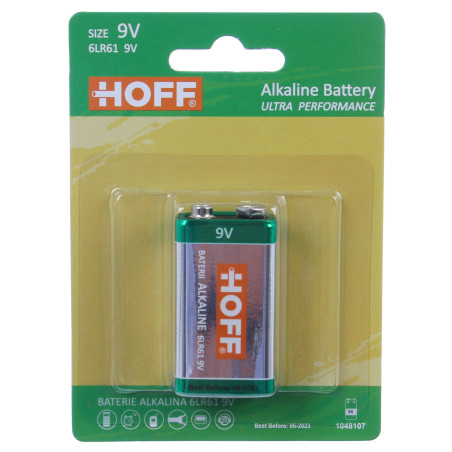 Baterie Hoff, 6LR61 / 9V, alcalina, 1 buc