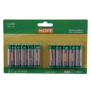 Baterie Hoff, AA / LR6, 1.5V, alcalina, 10 buc