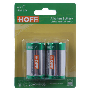 Baterie Hoff, C / LR14, 1.5V, alcalina, 2 buc