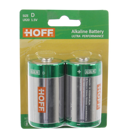 Baterie Hoff, D / LR20, 1.5V, alcalina, 2 buc