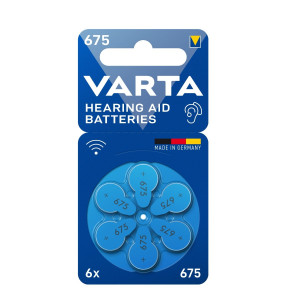 Baterie proteze auditive Varta 675 A, 1.45V, 1.45V, zinc-aer, 6 buc