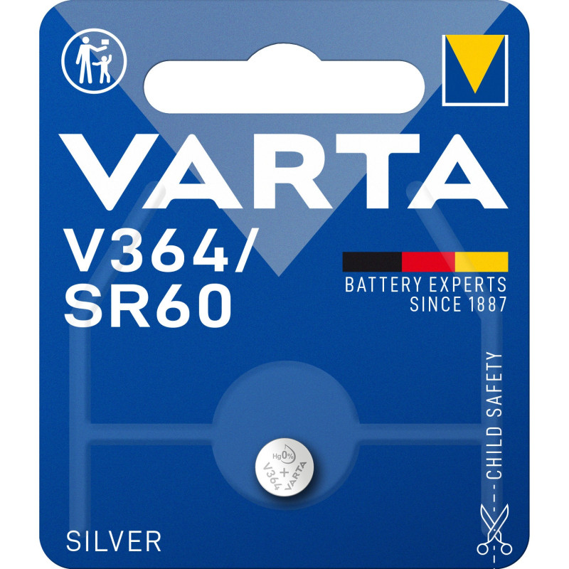 Baterie Varta Electronics AG1-V364 364101401, 1.55V, Silver Oxide, 1 buc