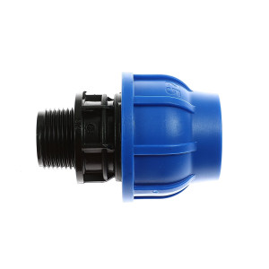 Racord compresiune PEHD, filet exterior, 25 mm x 1/2"