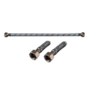 Racord flexibil apa, EPDM + tresa metalica, 3/8" - 3/8 ", L 500 mm