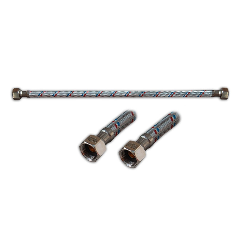 Racord flexibil apa, EPDM + tresa metalica, 3/8" - 3/8 ", L 500 mm