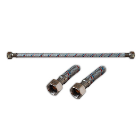 Racord flexibil apa, EPDM + tresa metalica, 3/8" - 3/8 ", L 500 mm