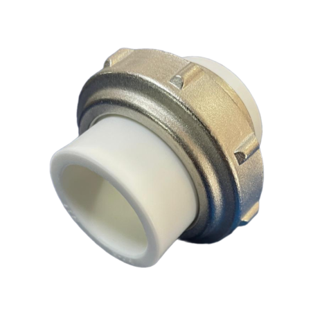 Racord olandez PPR, dublu, D 32 x 32 mm, alb