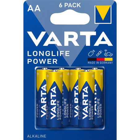 Baterie Varta Longlife Power 4906, AA / LR6, 1.5V, alcalina, 6 buc