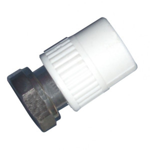 Racord semiolandez PPR, FI, 25 mm x 3/4", alb