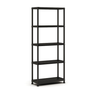 Raft din plastic, pentru depozitare, Keter Plus Shelf 75/5, 75 x 32 x 177 cm, negru, 25 kg/polita