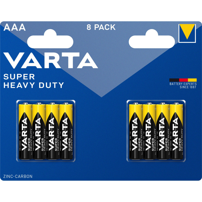 Baterie Varta Superlife 2003, AAA / LR3, 1.5V, zinc - carbon, 8 buc