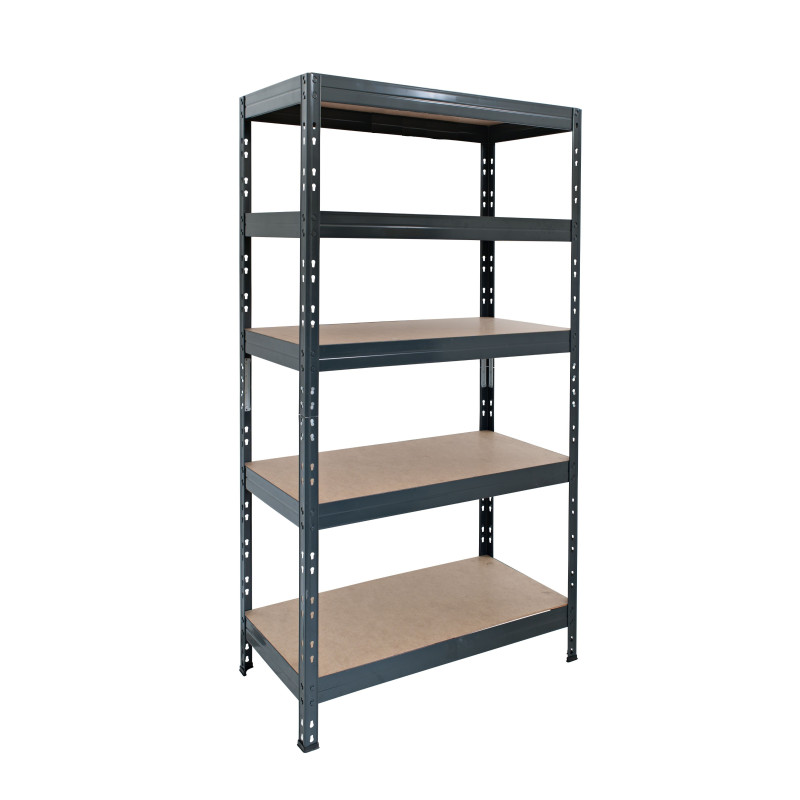 Raft metalic depozitare, Rivet 5, 180 x 90 x 40 cm, antracit, 175 kg/polita