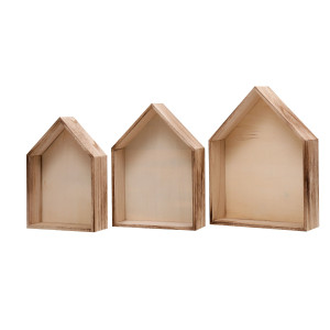 Raft perete Widmer, lemn, natur, set 3 bucati
