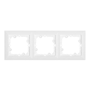 Rama Abex Perla RA-3PN, 3 posturi, alb, pentru priza / intrerupator