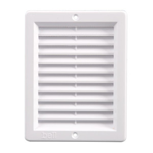 Rama aerisire, dreptunghiulara, cu plasa, pentru ventilatia incaperilor, alb, 150 x 200 mm