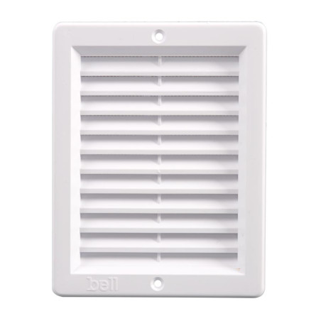 Rama aerisire, dreptunghiulara, cu plasa, pentru ventilatia incaperilor, alb, 150 x 200 mm