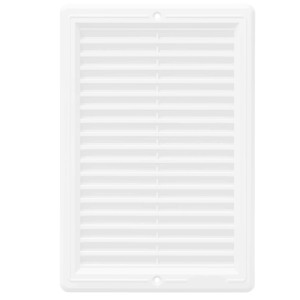 Rama aerisire, dreptunghiulara, cu plasa, pentru ventilatia incaperilor, alb, 200 x 300 mm