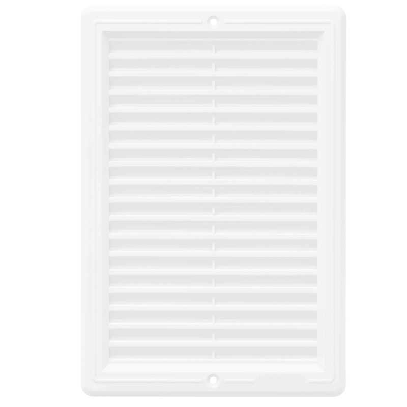 Rama aerisire, dreptunghiulara, cu plasa, pentru ventilatia incaperilor, alb, 200 x 300 mm