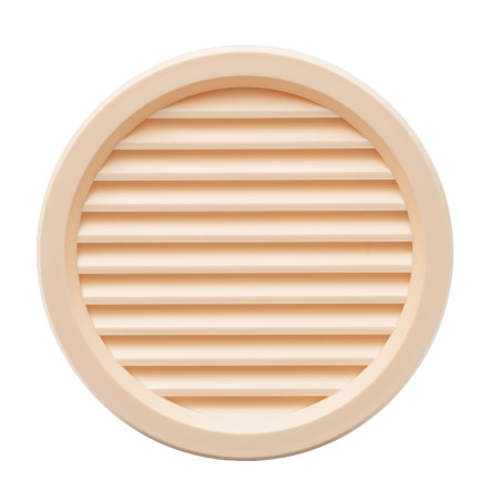 Rama aerisire, rotunda, cu plasa, pentru ventilatia incaperilor, bej, D 100 mm