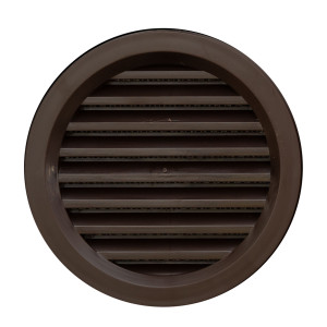 Rama aerisire, rotunda, cu plasa, pentru ventilatia incaperilor, maro, D 70 mm