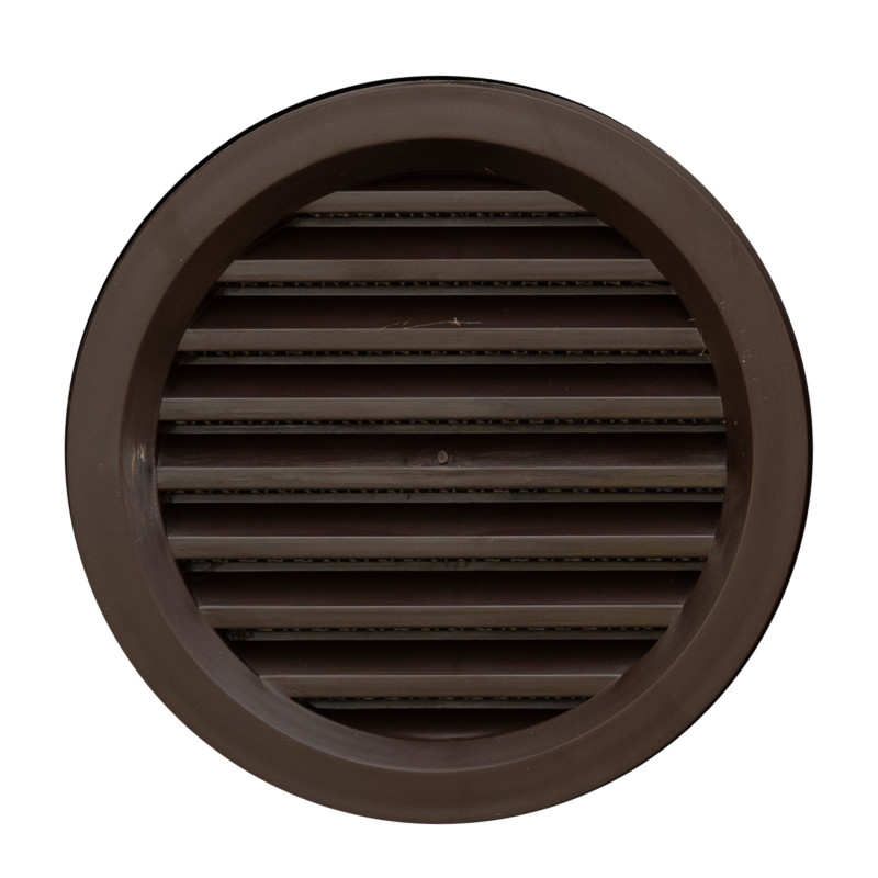 Rama aerisire, rotunda, cu plasa, pentru ventilatia incaperilor, maro, D 70 mm