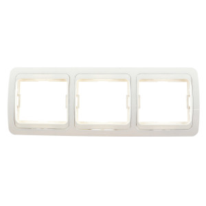 Rama Comtec Eco MF0012-06060, 3 posturi, alb, pentru priza / intrerupator