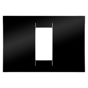 Rama Gewiss System GW22111, 1 modul, negru, pentru priza / intrerupator