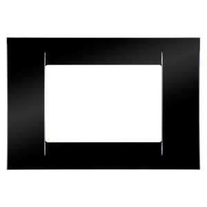 Rama Gewiss System GW22113, 3 module, negru, pentru priza / intrerupator
